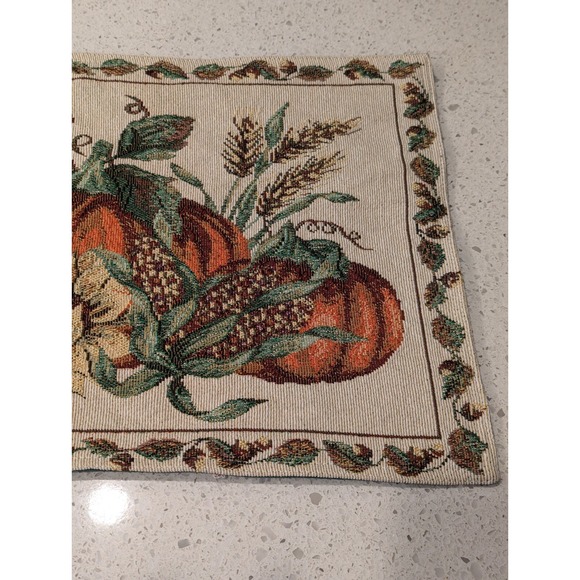 Set Of 6 Tapestry Placemats Pumpkin Fall Thanksgiving Harvest 19"x 13" Halloween - Picture 4 of 11